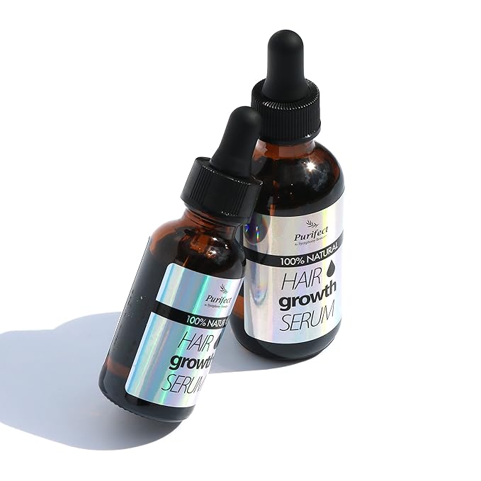 100 Natural Botanical Hair Growth Serum for Nourishing Hair Scalp and Protecting Hair loss, Moringa Camellia Rosemary Castor Tea Tree Peppermint Jojoba Blended , Made In USA (2oz)-FemmiqueWomen