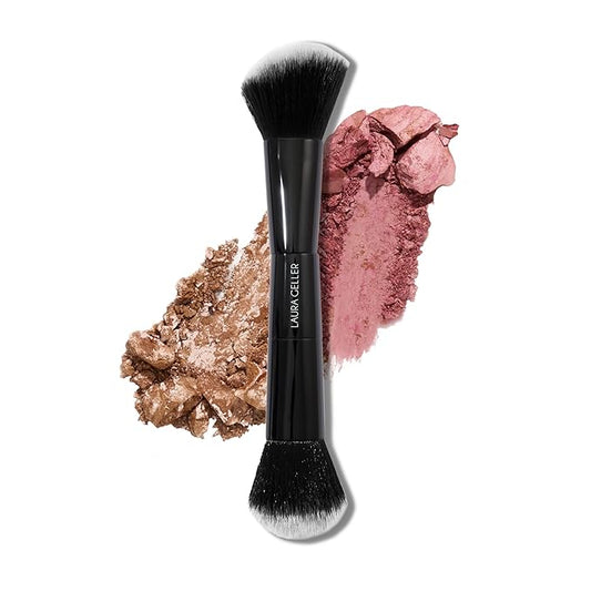 LAURA GELLER NEW YORK Dual-Ended Blush + Bronzer Brush - Blush Bronzer Contour Face Makeup Brush-FemmiqueWomen
