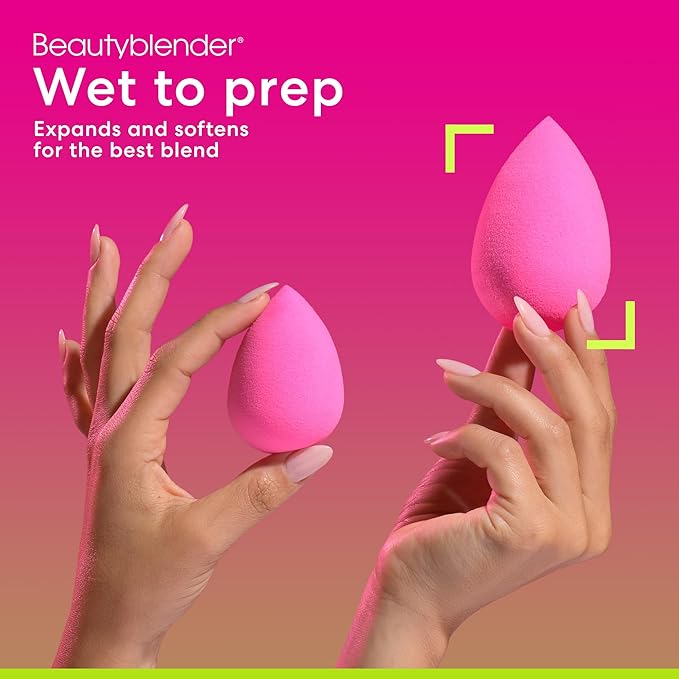 Beautyblender® | Original Pink + Nude Beauty Blender 2-Piece Bundle for Blending Foundations, Powders, and Creams, Super-Soft Foam for Streak-Free Application, Made in the USA, Reusable, Washable-FemmiqueWomen