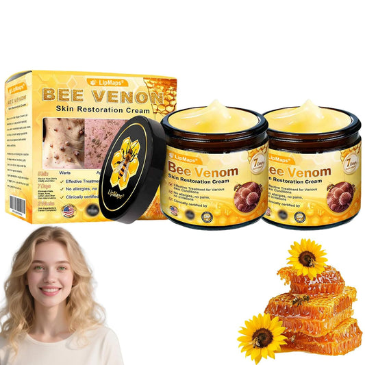 LipMaps Bee Venom Skin Restoration Cream, Bee Venom Skin Treatment Cream, Repair skin and Firming, Effective In Reducing Blemishes (2)-FemmiqueWomen