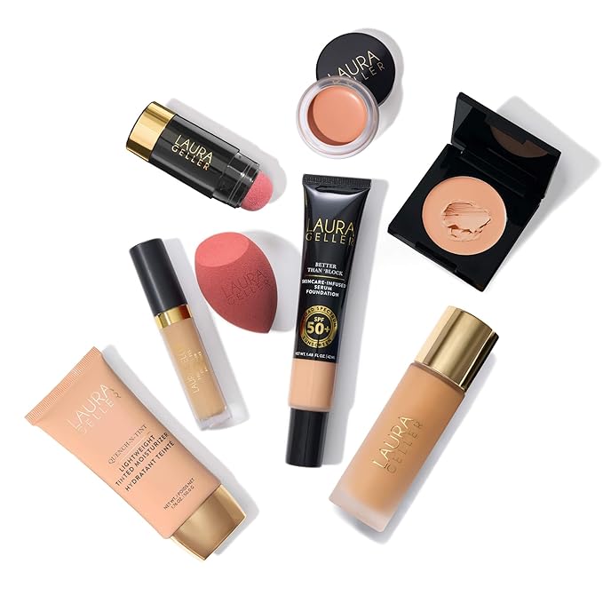 LAURA GELLER NEW YORK Full Face Blending Sponge, Easy Makeup Blender for Foundation & Concealer, Latex-Free for Sensitive Skin-FemmiqueWomen