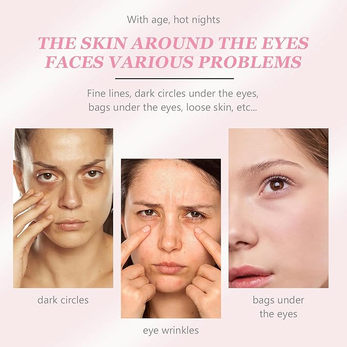 Instant Under Eye Cream, Ream For Eye Bags, Moisturizing Eye Cream, Anti-Wrinkle Eye, Brightening Eyes Tightener Cream, Helps To Instantly Reduce The Puffy Eye Look（2pcs）-FemmiqueWomen