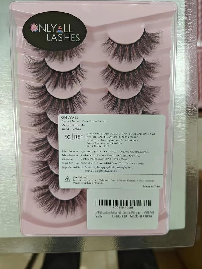 Onlyall Cat Eye Lashes Mink Lashes Fluffy Eyelashes Cat Eye False Lashes Fox Eye Lashes 7 Pairs F02-FemmiqueWomen
