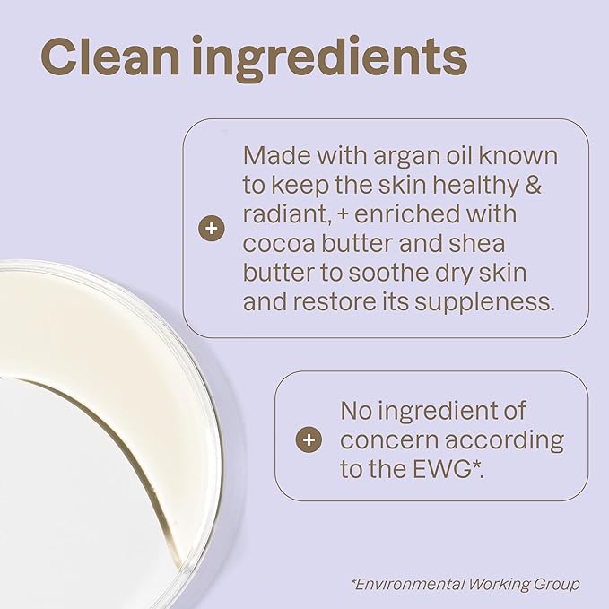 ATTITUDE Plastic-Free Body Butter Bar for Pregnant Dry and Stretched Skin, EWG Verified, Vegan and Cruelty-free Maternity Products, Pink Argan, 3 Ounces-FemmiqueWomen