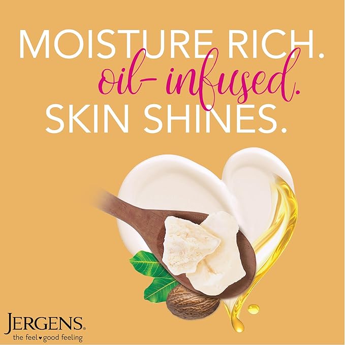 Jergens Shea Butter Hand and Body Lotion, Deep Conditioning Moisturizer, 3X More Radiant Skin, with Pure Shea Butter, Dermatologist Tested, 26.5 Oz-FemmiqueWomen