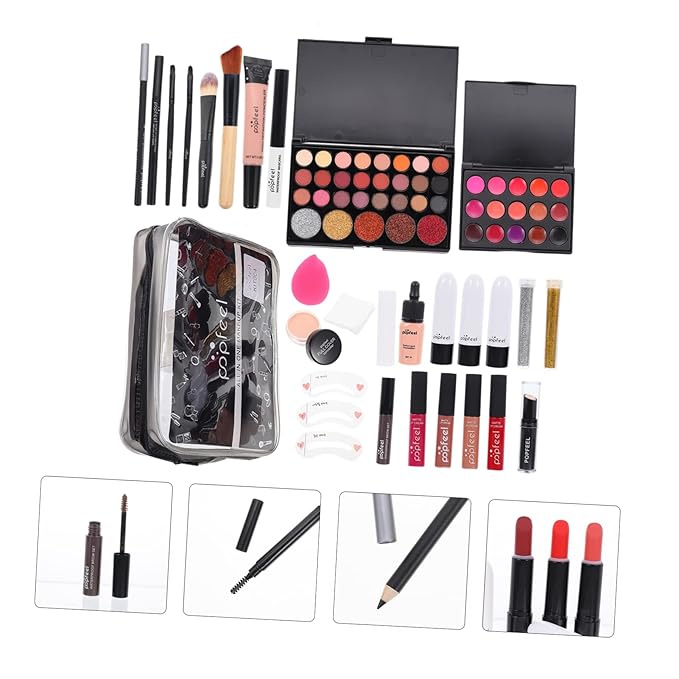 1 Set women's makeup set Eyebrow Pencil All-in-one Makeup Kit Makeup Multi- Makeup Kit Professional Foundation Cosmetics Supplies One-piece student mascara-FemmiqueWomen