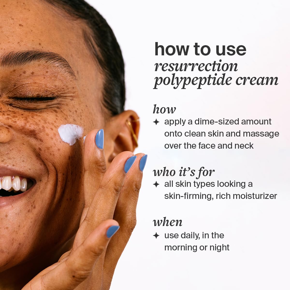 Cocokind Resurrection Polypeptide Cream, Hydrating Face Moisturizer with Peptides and Squalane, Anti Aging Skin Barrier Repair Cream for Dry Skin-FemmiqueWomen