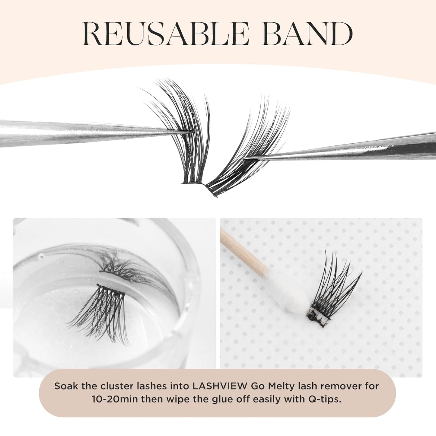 PopUp Lash Clusters 144 Pcs Cluster Lashes DIY Cluster Eyelash Extensions Mega Volume Reusable Individual Lashes Cluster Volume Look Super Thin Band & Soft(705）-FemmiqueWomen