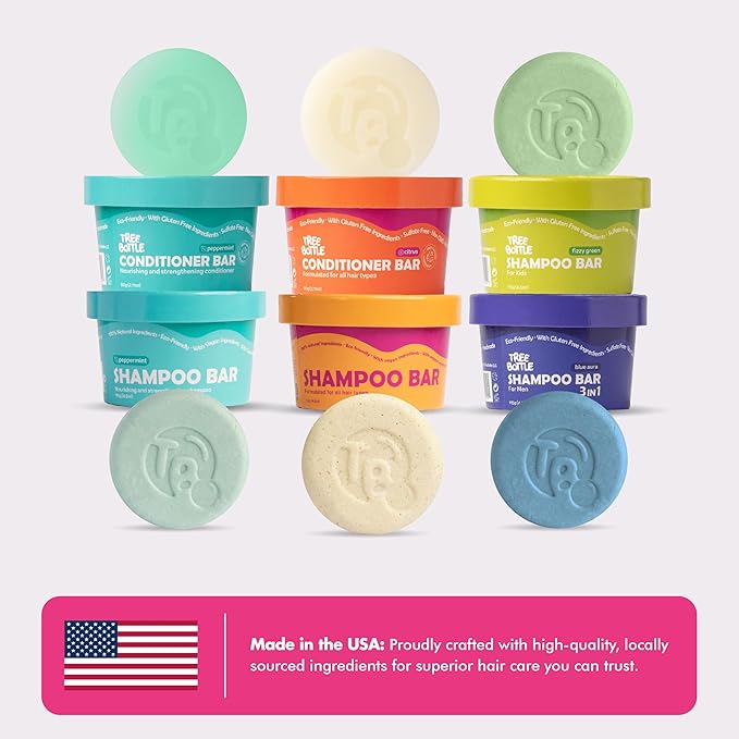 Hydrolyzed Oat Protein + Squalane Shampoo Bar for Girls - 4.5oz - For all Hair Types - Gentle on sensitive Eyes & Scalp - Natural, Tear-Free, Sulfate & Paraben-Free - Made in USA - 4.5oz-FemmiqueWomen