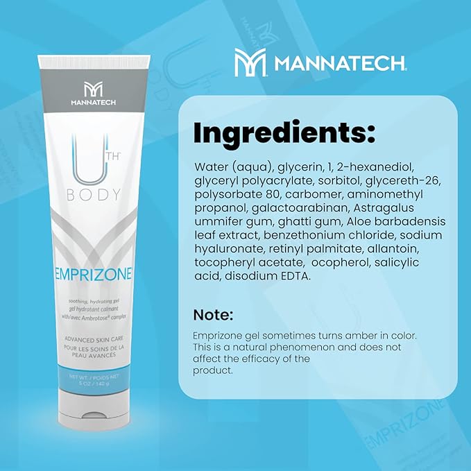 Mannatech Emprizone 5oz, Contains Aloe Vera Gel for Skin, Soothe Minor Skin Irritations, Hydrating Gel Balanced pH-levels, Paraben & Fragrance-free, Allergy tested, Dermatologist tested w/Ambrotose-FemmiqueWomen