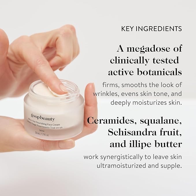 goop Beauty Nourishing Face Cream | Improves Firmness, Elasticity, & Brightness | Botanicals, Ceramides, & Squalane | Anti Wrinkle Moisturizer | 1.7 fl oz-FemmiqueWomen