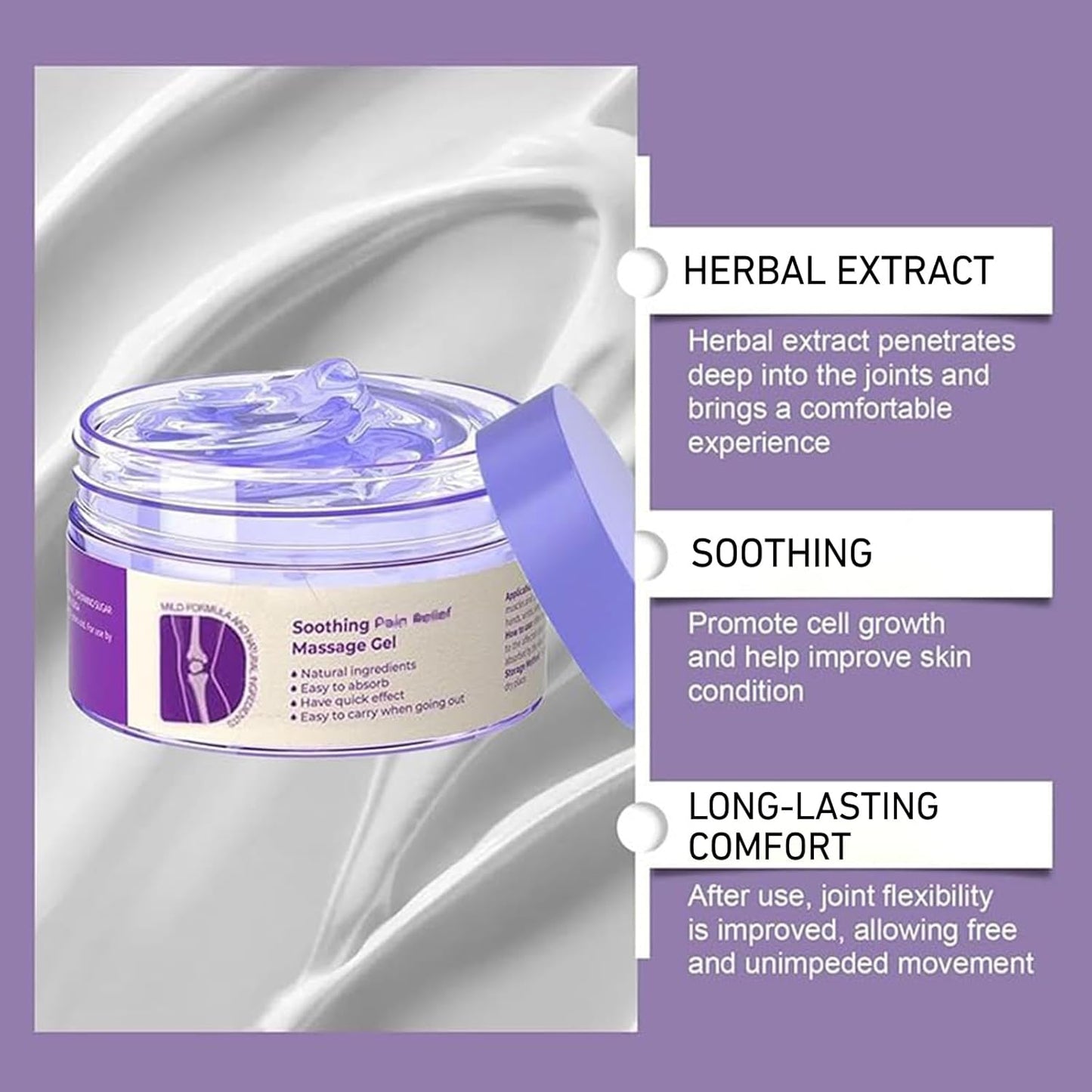 Joint Purple Gel,Soothing Massage Cream, Full-Body Joint Support for Knees, Lumbar, Neck, Hands & Feet(2PCS)-FemmiqueWomen