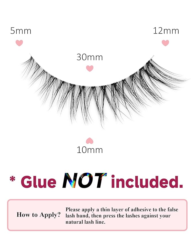 Lashes Natural Look False Lashes Wispy Lashes Fake Eye Lashes Strip Lashes Natural Eyelashes Wispy Natural Lashes UP24-FemmiqueWomen