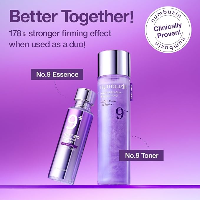 numbuzin No.9 Toner | NAD+ PDRN Glow Boosting Toner | Glowing, Firming, Hydrating, Elasticity, Wrinkles, Fine Lines, Korean Skincare | Salmon PDRN, Peptides, NAD | Essence for Dry Skin | 5.07 fl. Oz-FemmiqueWomen