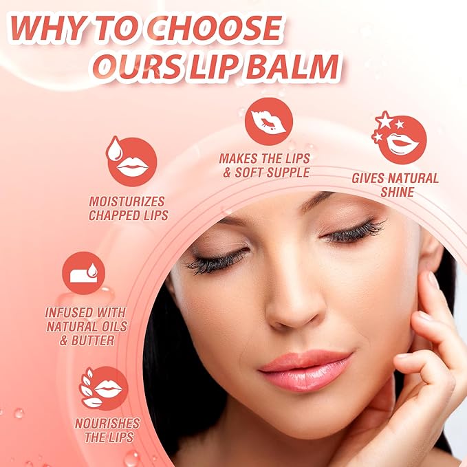 2Pack Big Brush Head Hydrating Lip Glow Oil Plumping Lip Tint, Hydrating Lip Gloss Tinted Lip Balm Transparent Lip Care, Long Lasting Nourishing Non-sticky Fresh Texture (Cherry+Coco)-FemmiqueWomen