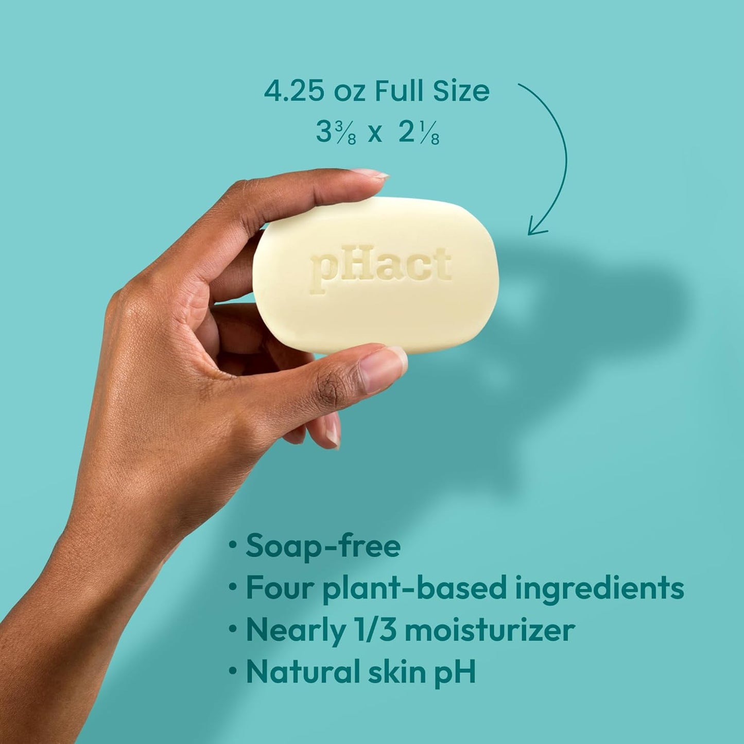 ANDREW LESSMAN pHact Moisture-Rich, Soap-Free Cleansing Bar. Natural Skin pH. Fragrance-Free. All Skin Types - Even Sensitive. Hypoallergenic. Dermatologist Tested. 6 Pack 4.25 oz each-FemmiqueWomen