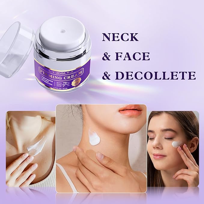 Retinol Neck & Face Wrinkle Cream for Women, Neck Cream for Tightening and Firming, Anti Aging Skin Care with Collagen & Hyaluronic Acid, Instant Face Lift Cream 1.7 Fl Oz-FemmiqueWomen