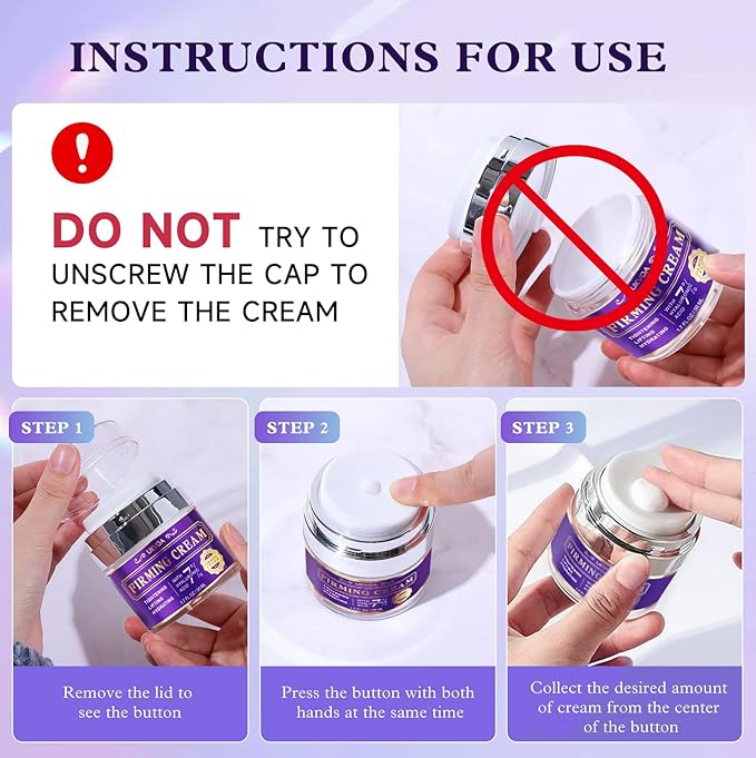 Retinol Neck & Face Wrinkle Cream for Women, Neck Cream for Tightening and Firming, Anti Aging Skin Care with Collagen & Hyaluronic Acid, Instant Face Lift Cream 1.7 Fl Oz-FemmiqueWomen