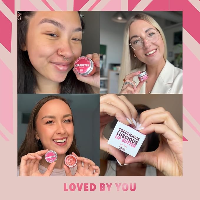 100% Natural Tinted Lip Butter Sleeping Lip Mask Clean Petroleum Free Lip Moisturizer and Conditioner for Dry Lips Intensive Lip Balm and Lip Therapy Skin Care with Mango butter (Light Pink)-FemmiqueWomen