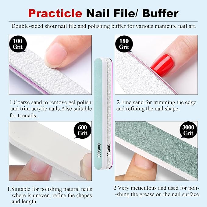 2PCs Gel Nail Polish Remover - 30ML,Fast & Easy, with Roller Cuticle Oil, No Need to Wrap and Soak, Remove Gel Polish in 2-5 Minutes at Home, No Damage to Nails, with Cuticle Pusher Tool,Nail File-FemmiqueWomen