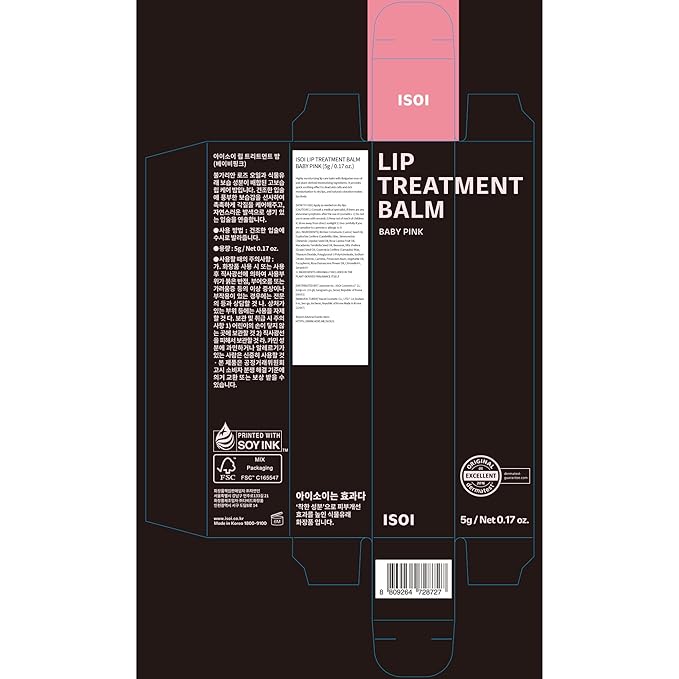 ISOI Bulgarian Rose Lip Treatment Balm (Baby Pink) – Tinted & Hydrating Lip Gloss for Dry Lips, Korean Skincare (0.18 oz, 5g)-FemmiqueWomen