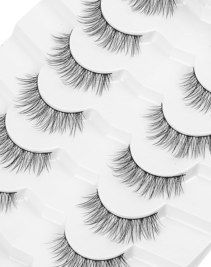 Natural Lashes Natural Eyelashes Short Eyelashes Natural Look False Eyelashes Wispy Eye Lashes Small Lashes Fake Lashes K28-FemmiqueWomen