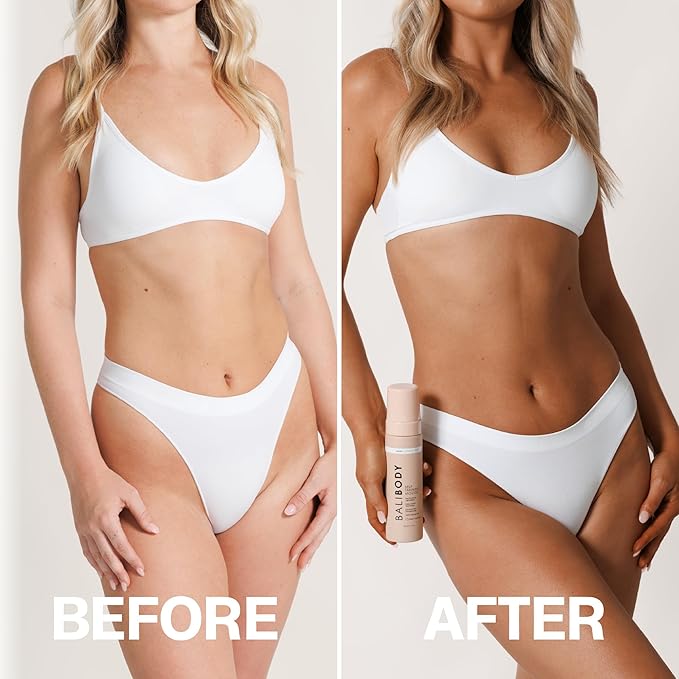 Bali Body Self Tanner Mousse Dark – Sunless Tanning Foam for Body | Natural, Streak-Free, Fake Tan | Vegan, Cruelty-Free, Organic Self Tan Mousse for All Skin Types (200ml/6.7 fl oz)-FemmiqueWomen
