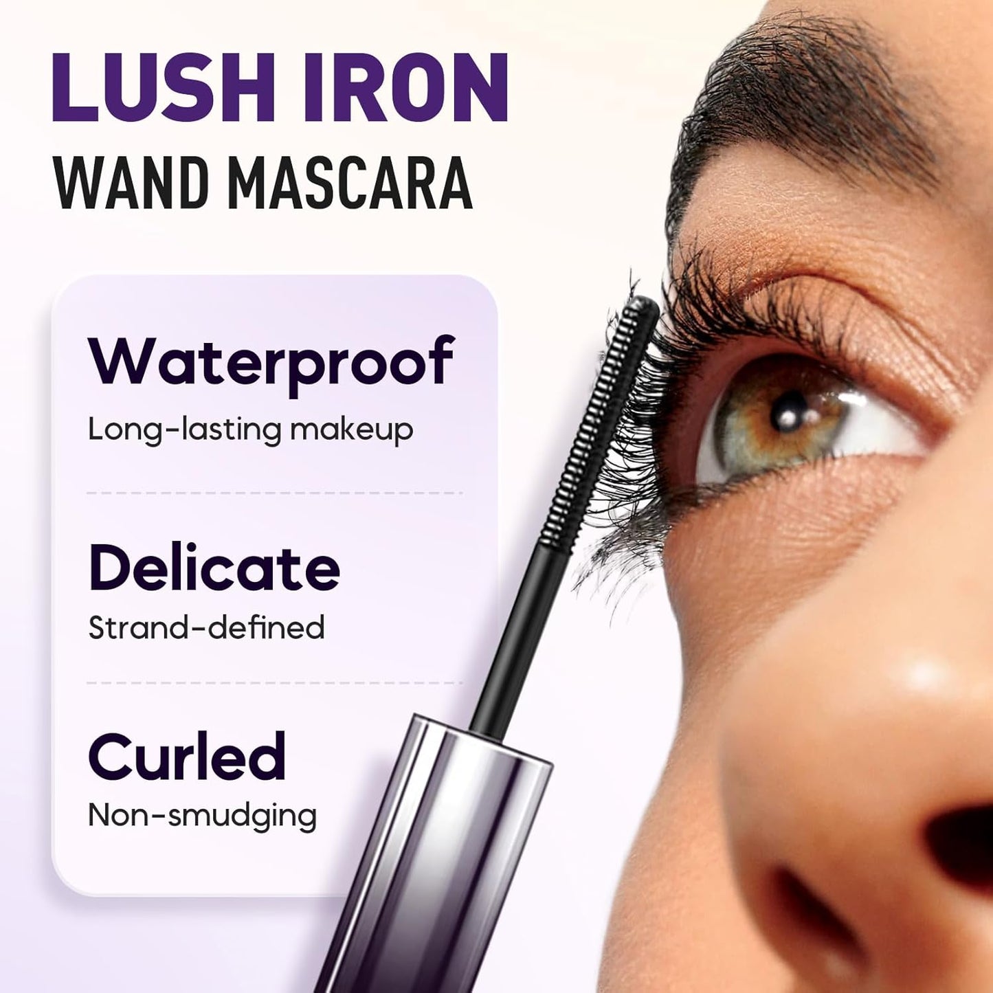 Iron Wand Mascara, 2025 New Metal Wand Mascara Volume and Length Waterproof, Long-Lasting 3D Curling Eyelash Lash Extensions Iron Mascaras (Brown)-FemmiqueWomen