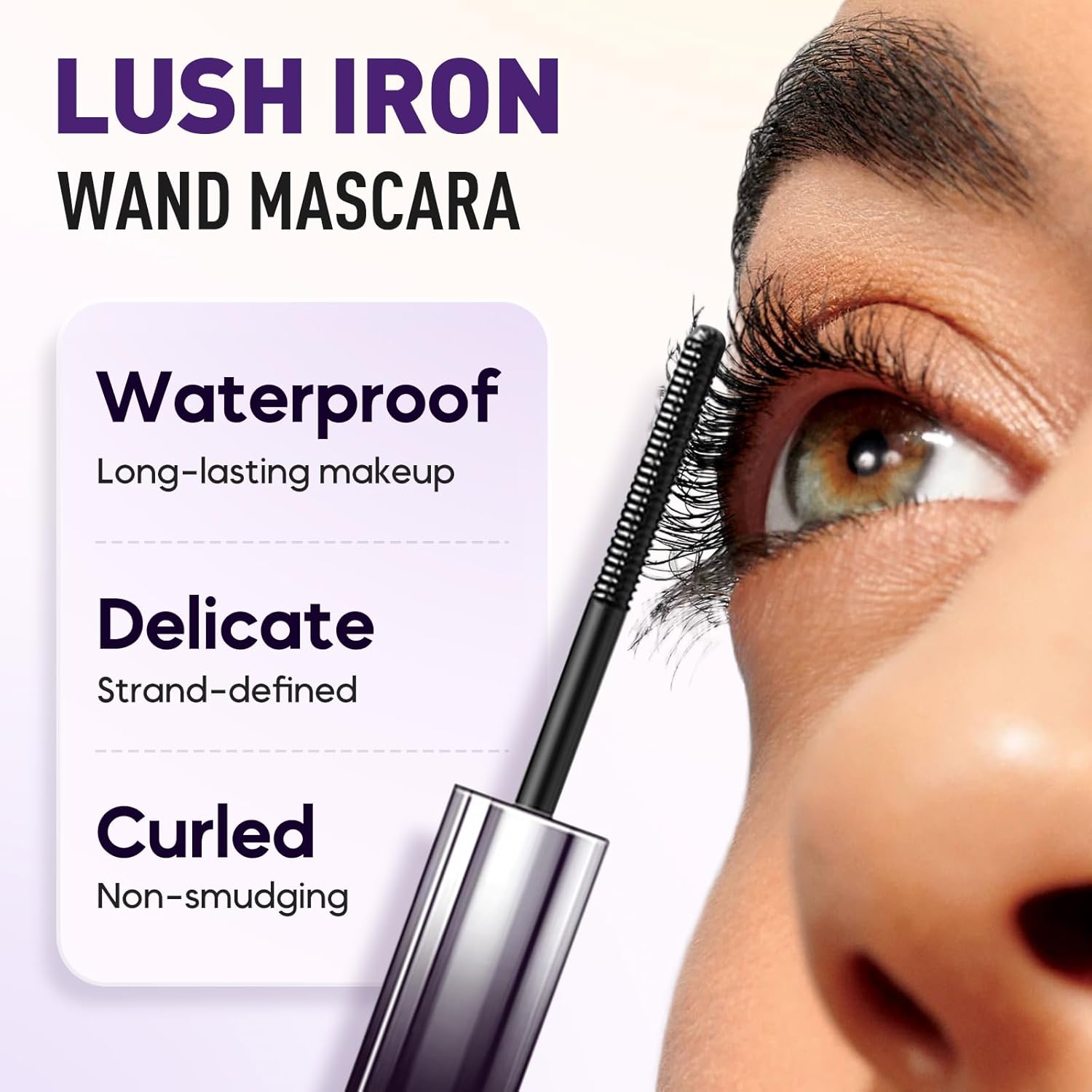 Iron Wand Mascara, 2025 New Metal Wand Mascara Volume and Length Waterproof, Long-Lasting 3D Curling Eyelash Lash Extensions Iron Mascaras (Black+Brown)-FemmiqueWomen