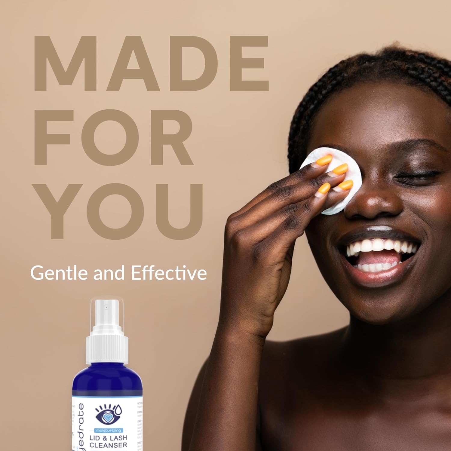 Heyedrate Lid & Lash Cleanser for Stye, Blepharitis, Dry Eyes, Meibomian Gland Dysfunction, Rosacea, and Eye Irritation Relief | Hypochlorous Acid Eyelid Cleanser Spray-FemmiqueWomen