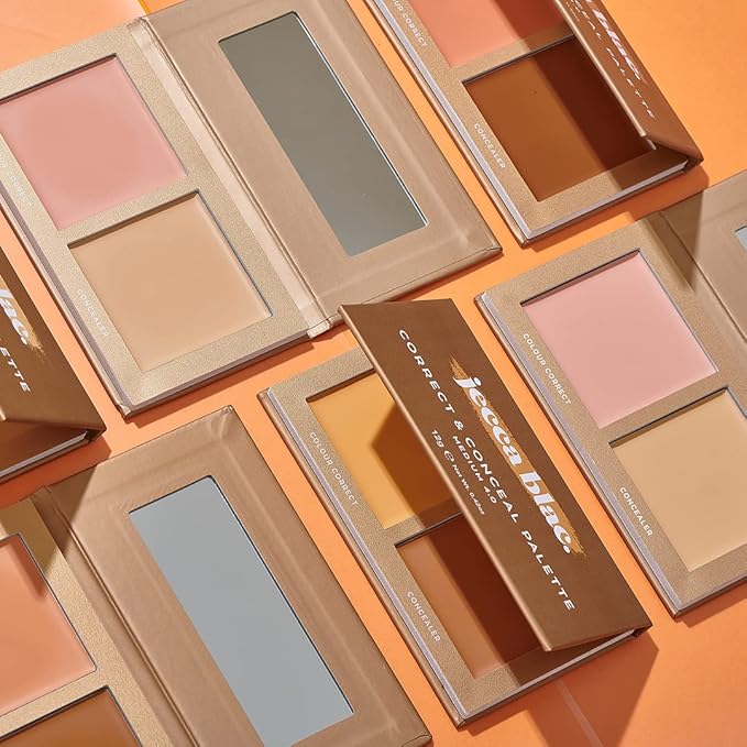 Jecca Blac Correct and Conceal Medium Coverage Palette, Lightweight Long Lasting Formula, Medium To Full Coverage, Gender Neutral and LGBTIQA+ Inclusive Make Up, Light 1.0, 12g-FemmiqueWomen