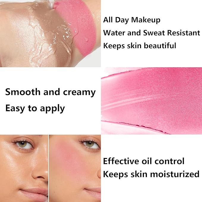 3Pcs Cream Contour Stick Makeup Kit, Shades with Highlighter Stick, Blush Stick and Bronzer Contour Stick for Sculpt the Cheeks, Long Lasting, Waterproof, Matte & Dewy Finish (LIGHT)-FemmiqueWomen