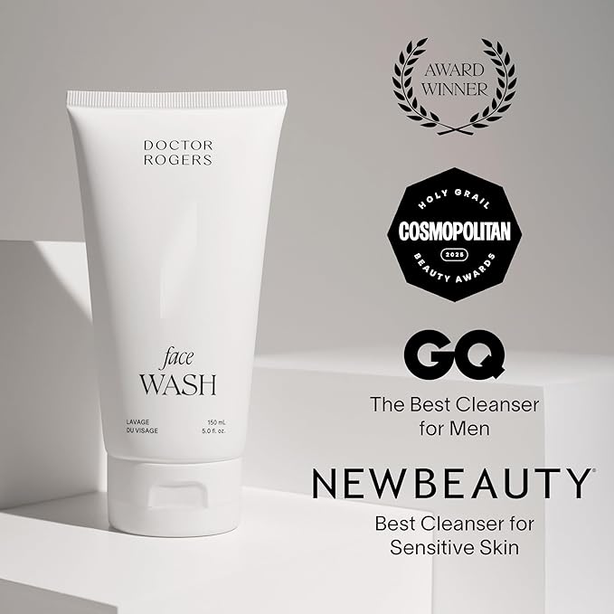 Doctor Rogers Face Wash. Gentle Hydrating Daily Cleanser for Sensitive, Dry & Combination Skin, 5 Ounce (150 ml) Tube-FemmiqueWomen