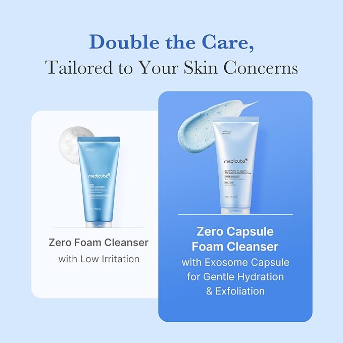 medicube Zero Pore Clear Blue Capsule Facial Deep Cleanser for Skin Texture, Blackhead & Pore Care | AHA, BHA & PHA for Double Cleansing, Daily Gentle Face Wash, Korean Skincare | 120g / 4.23 oz-FemmiqueWomen