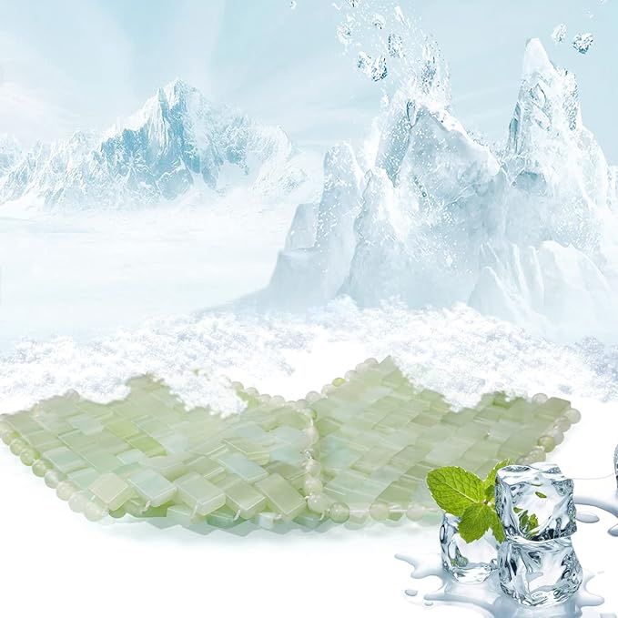 Jade Eye Mask, gemshan 2 Pcs Stone Eye Mask Hot or Cold Use, Green Jade Facial Eye Sleeping Mask-FemmiqueWomen