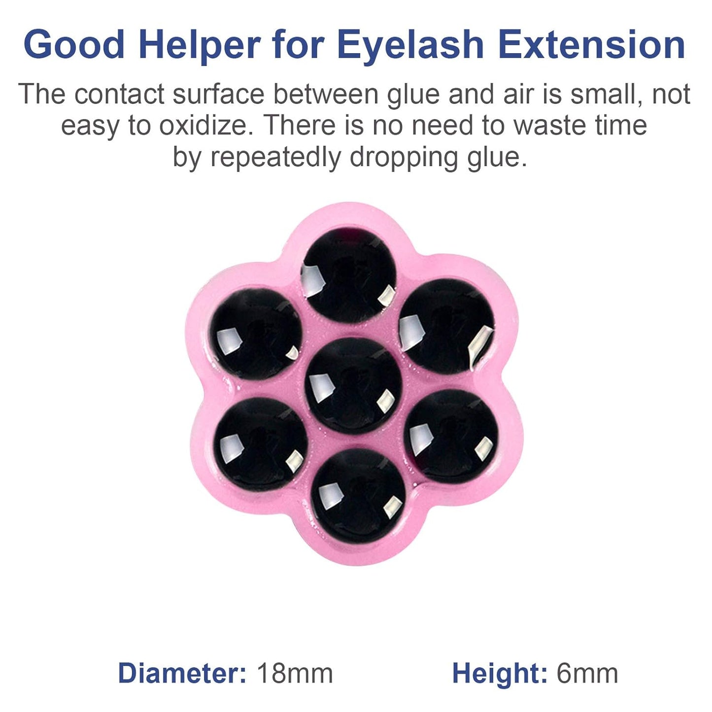 Fenshine 100 PCS Eyelash Extension Glue Holder Flower Shape Cup Plastic Glue Pallet Pad with a Roll for Eyelash Extension Supply-FemmiqueWomen