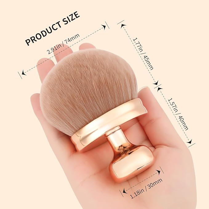 docolor Extra Large Body Makeup Brush For Self Tanner, 3 Inch Width Self Tanning Blend Brush, Soft synthetic hair, Powder, Foundation, Blusher, Bronzer, Face and Body Brush Gift box-FemmiqueWomen