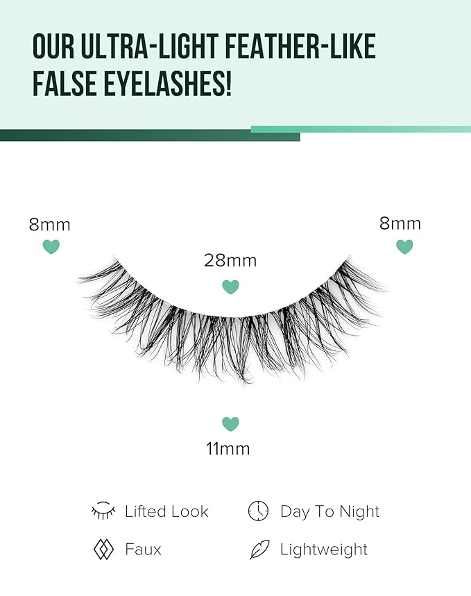 Short Eyelashes Natural Look Wispy Lashes Natural Fake Lashes C Curl Eye Lashes Wispies Eyelashes Fluffy False Lashes Pack 7 Pairs-FemmiqueWomen