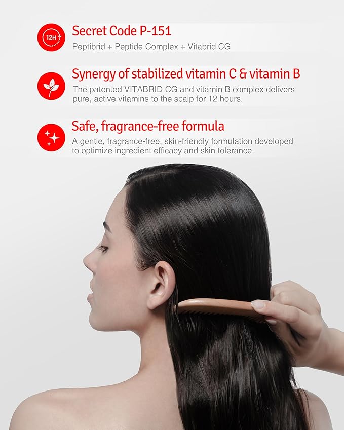 Scalp+ Shampoo for DHT Blocker, Hair Loss Relief - Moisture Anti-Aging Thickening Volumizing Fortifying & Repairing Hair Strength Fuller Hair with Vitamin C, Peptides, Biotin, 10.14 fl.oz.-FemmiqueWomen