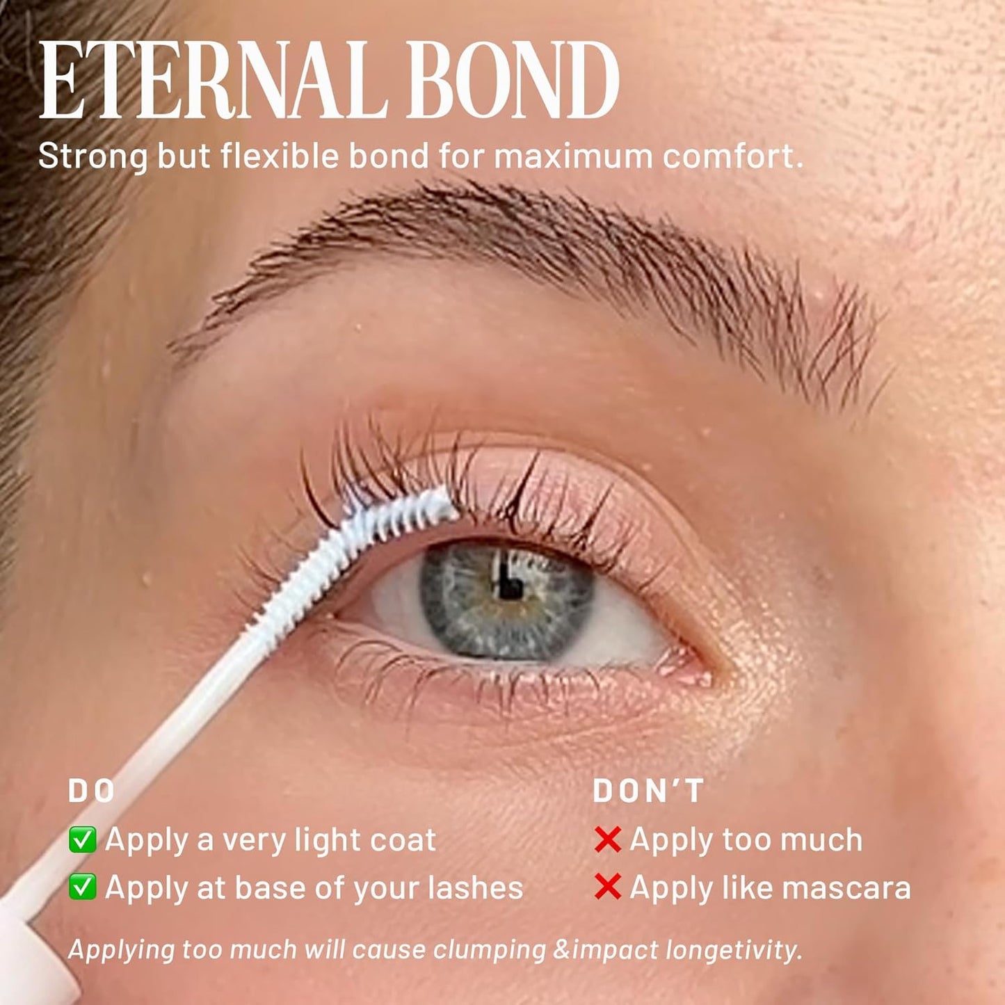 Lilac St - Eternal Bond (Clear) - Lash Cluster Glue - Quick Dry Formula - Mini Mascara Wand Applicator - Strong & Flexible Hold - Waterproof - Sensitive Eyes Safe - Cruelty Free, Vegan, Women Founded-FemmiqueWomen