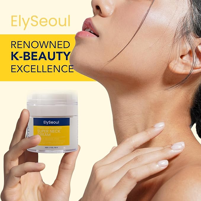 Korean Neck Cream for Firming & Tightening: Neck & Chest Anti-Aging Treatment for Crepey Sagging Skin & Wrinkles-FemmiqueWomen