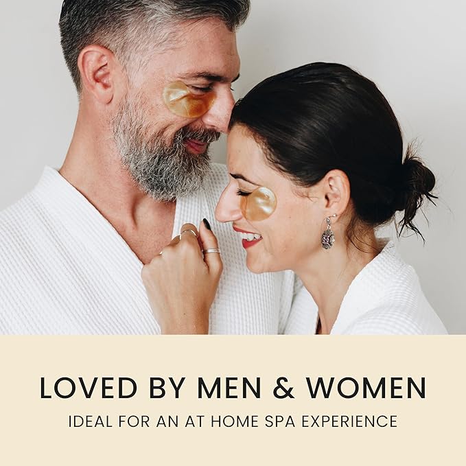 16 Pairs Gold Under Eye Patches with 2 pieces of Lip Mask | Under Eye Mask Dark Circles and Puffiness | Wrinkles Patches with Hydrogel | Collagen Eye Pad-FemmiqueWomen