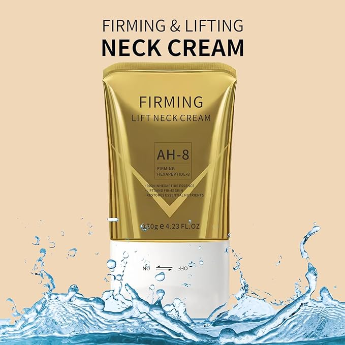 AH-8 Firming Neck Cream with Roller, Tightening & Lifting Cream for Sagging Skin, Contains Hexapeptide, Moisturizing for Face & Body Skin Tightening Cream-FemmiqueWomen