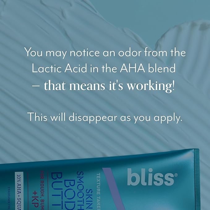 Bliss Body Butter Texture Takedown Skin Smoothing Lotion - Keratosis Pilaris KP - 6.7 Fl Oz - For Rough, Bumpy Skin - 10% AHA + Squalane + Shea Butter - Clean - Vegan & Cruelty-Free-FemmiqueWomen