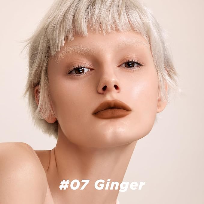 ITY Velvet Matte Finish Lip Stain-Mousse Textured Lip Clay, Orange Shade, Conceals Lip Lines, Rich Pigment Lip Tint Lipsticks, 0.14 oz (4g) in Ginger-FemmiqueWomen