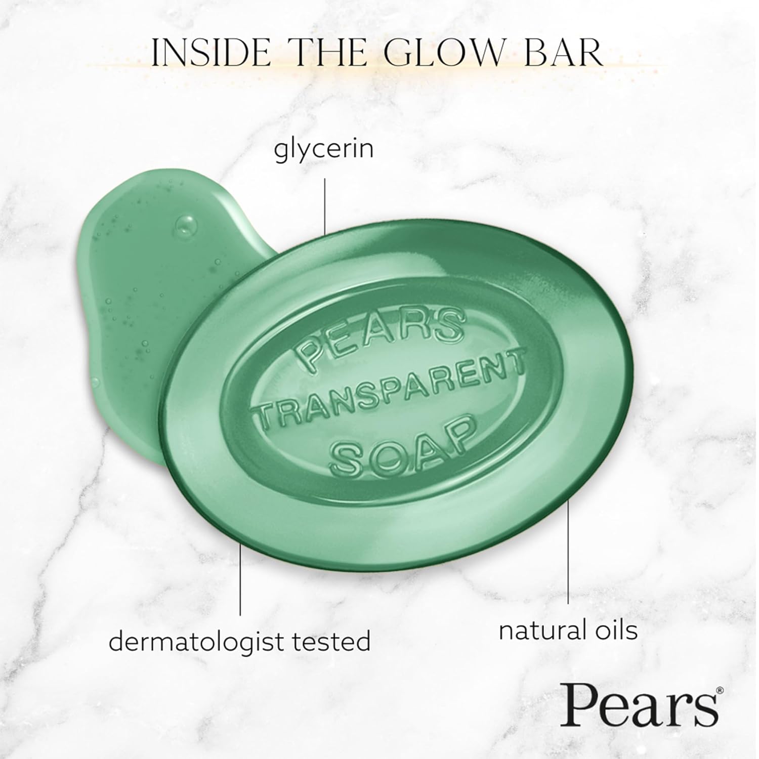 Pears Soap, Pure & Gentle with Lemon Flower Extracts, 5-Pack – Transparent Green Glycerin Soap for Radiant, Glowing Skin, 4.4 Oz Ea-FemmiqueWomen
