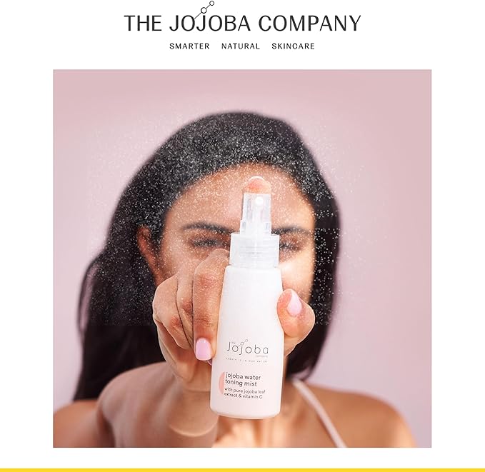The Jojoba Company Water Toning Mist With Pure Jojoba Leaf Extract & Vitamin C - Hydrating, Toning & Firming - Antioxidant Protection - Reduces Pore Size - For Thirsty, Dehydrated & Dry Skin - 50ml-FemmiqueWomen