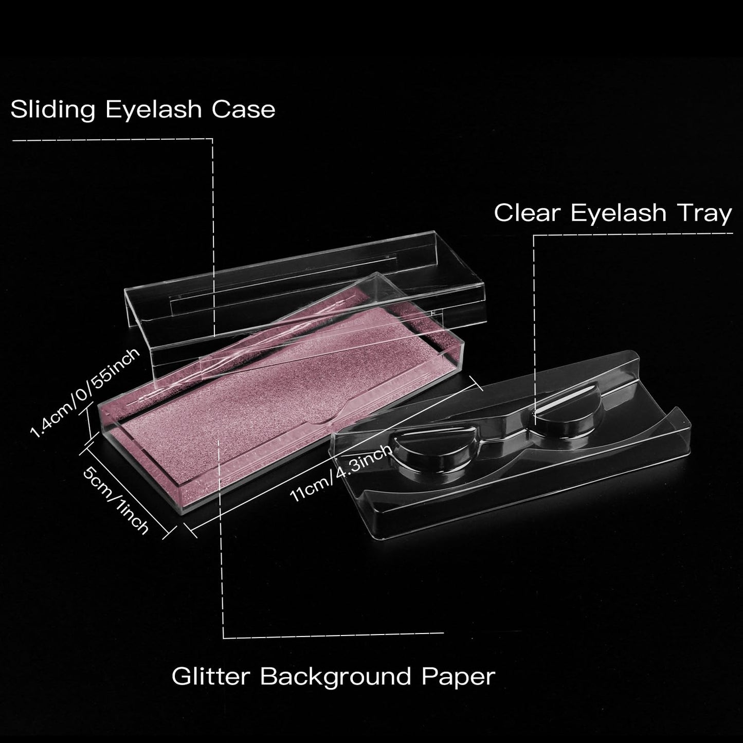 Rocutus Empty Lash Boxes for False Eyelashes - 30 Pack Lash Cases, Customizable Eyelash Packaging, Bulk Lash Storage Containers, Lash Box Packaging, Premium Display & Protection (Pink)-FemmiqueWomen