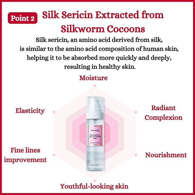 [DermaFi] Red Camellia Cell Activating Mist Facial Toner Spray (3.38 fl oz/100ml)-FemmiqueWomen