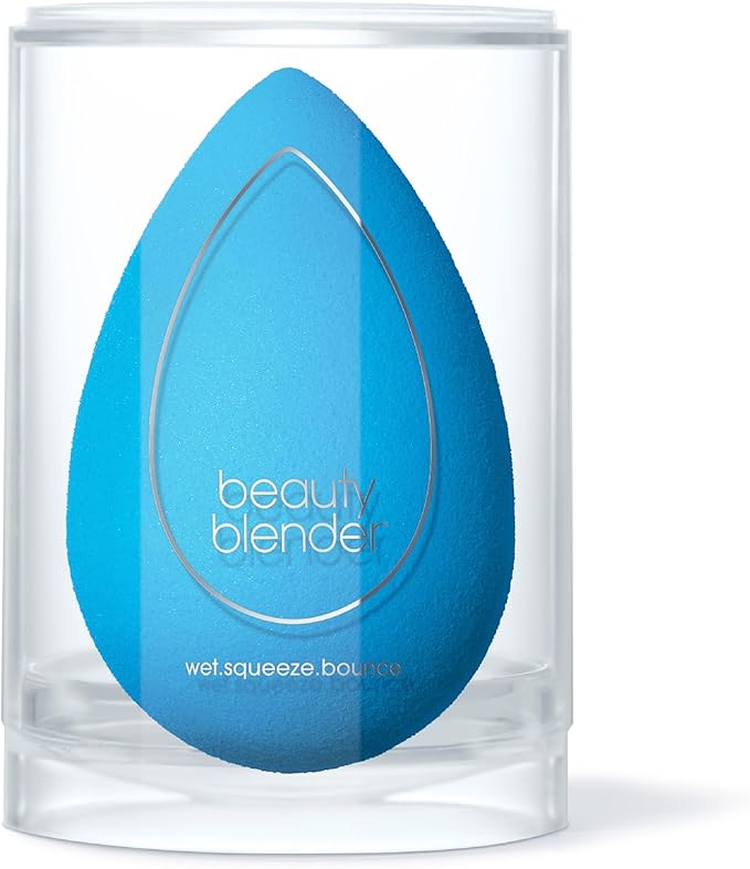 Beautyblender® | Topaz Sky Beauty Blender Makeup Sponge, Super-Soft Foam Easily Blends Foundations, Powders & Creams, Made in USA, Reusable, Washable, Streak Free Application, Vegan, Cruelty Free-FemmiqueWomen